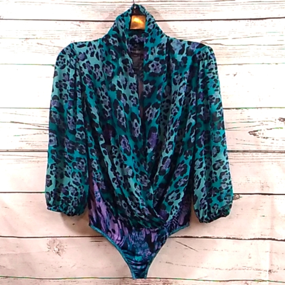 Bisou Bisou Printed Bodysuit Small